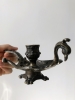 Bougeoir dragon - oiseau du soleil en laiton : porte-bougie à main en métal