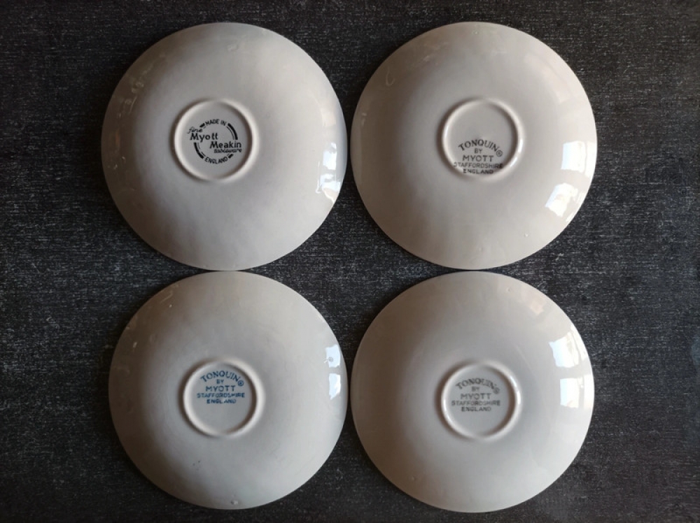 Lot de 4 tasses et 4 soucoupes Tonquin by Myott