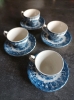Lot de 4 tasses et 4 soucoupes Tonquin by Myott