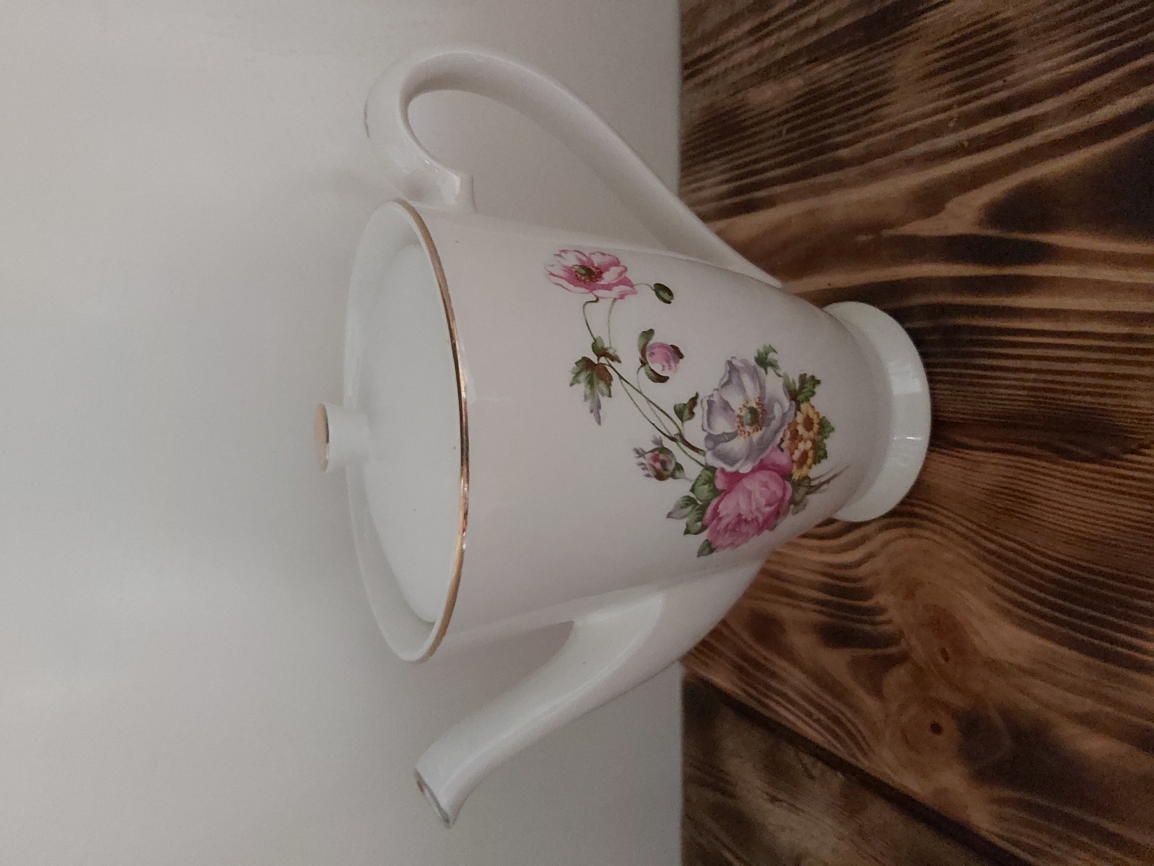 Cafetière en faîence de Digoin Sarreguemines décor Ravel