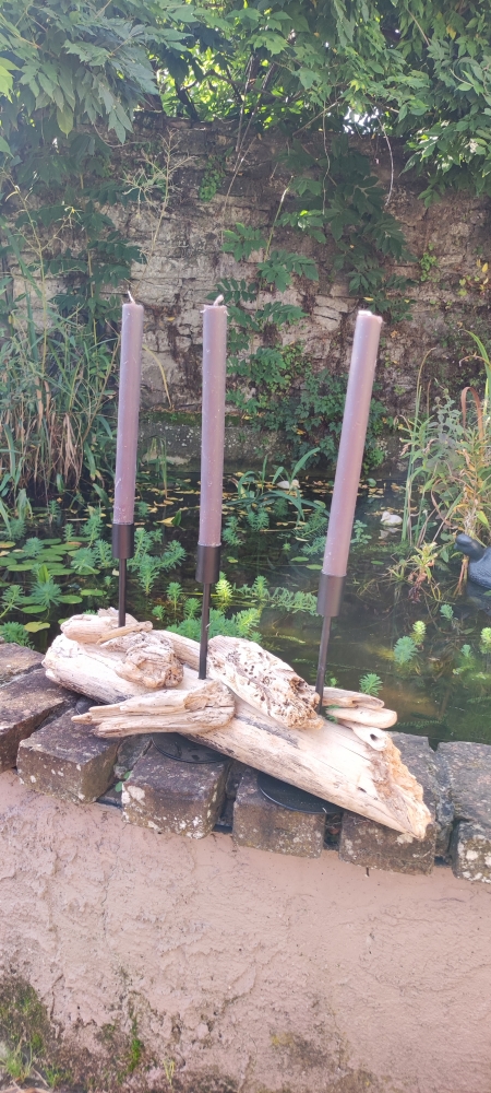Bougeoir en bois flottés