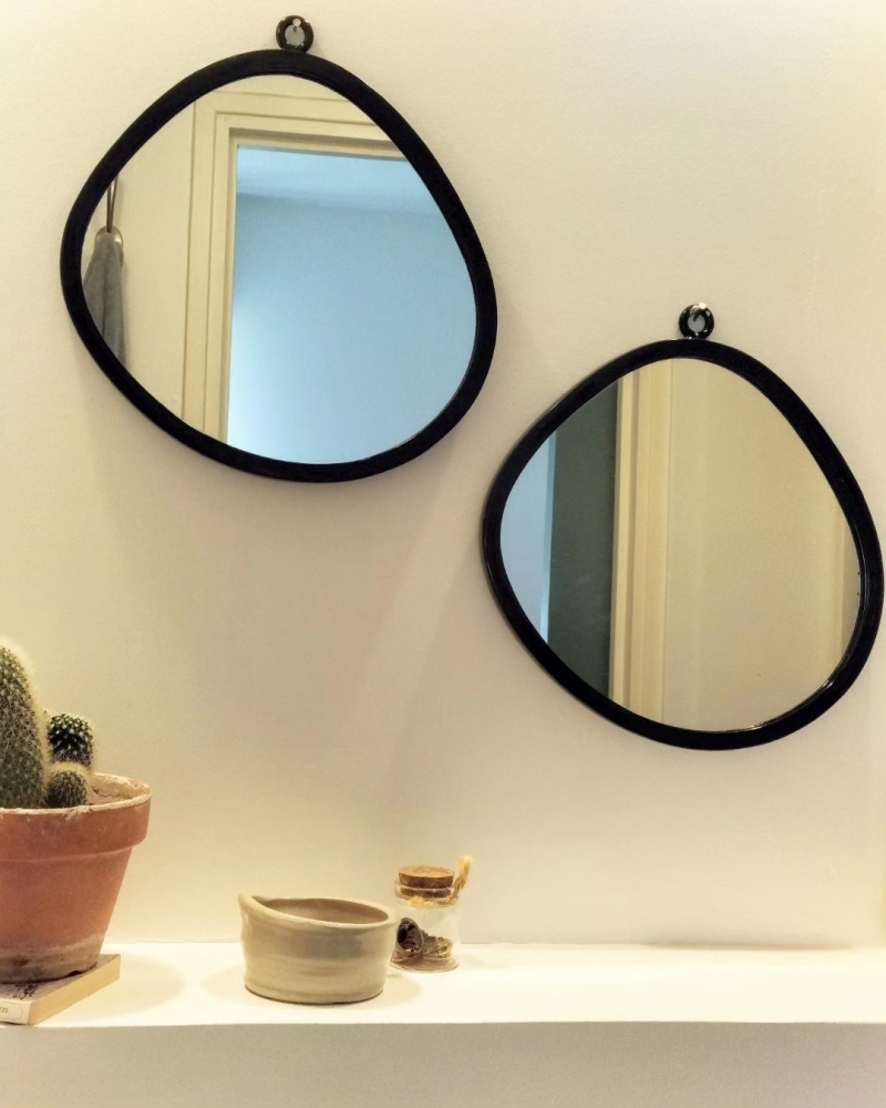 Lot de miroirs design noirs