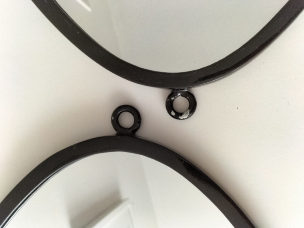 Lot de miroirs design noirs