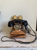 Téléphone à cloche ancien, en cuivre et bakélite , 1900/1920