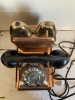 Téléphone à cloche ancien, en cuivre et bakélite , 1900/1920