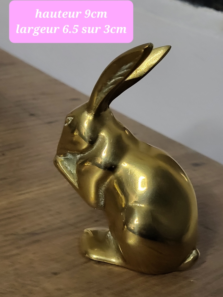 Lapin en Laiton doré vintage 