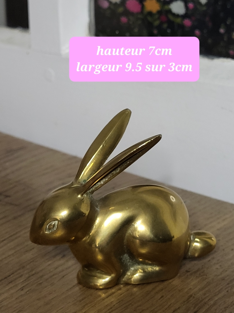Lapin en Laiton doré vintage 