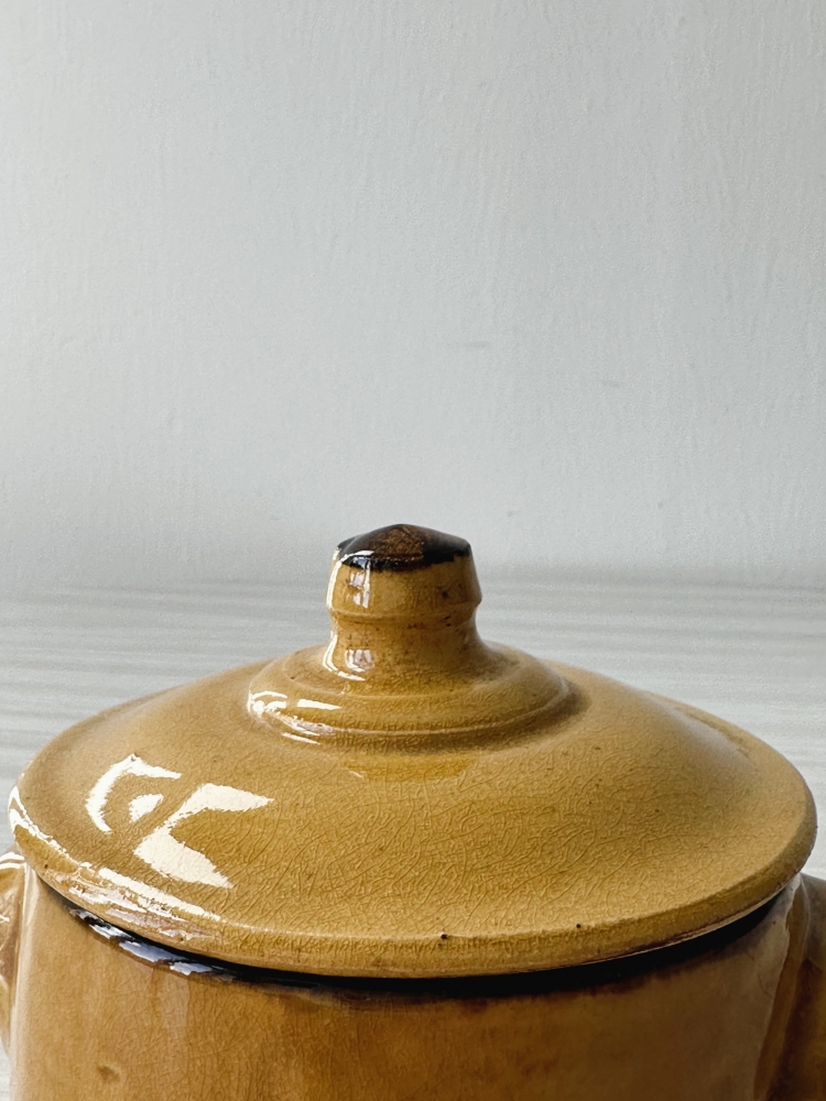 Sucrier - boîte jaune Style Vallauris Aegitna.