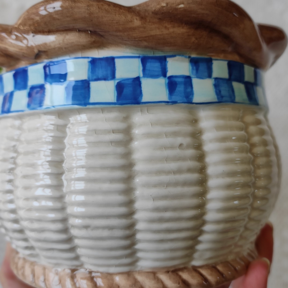 Pot barbotine panier de pommes