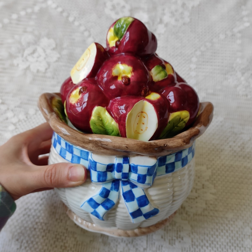 Pot barbotine panier de pommes