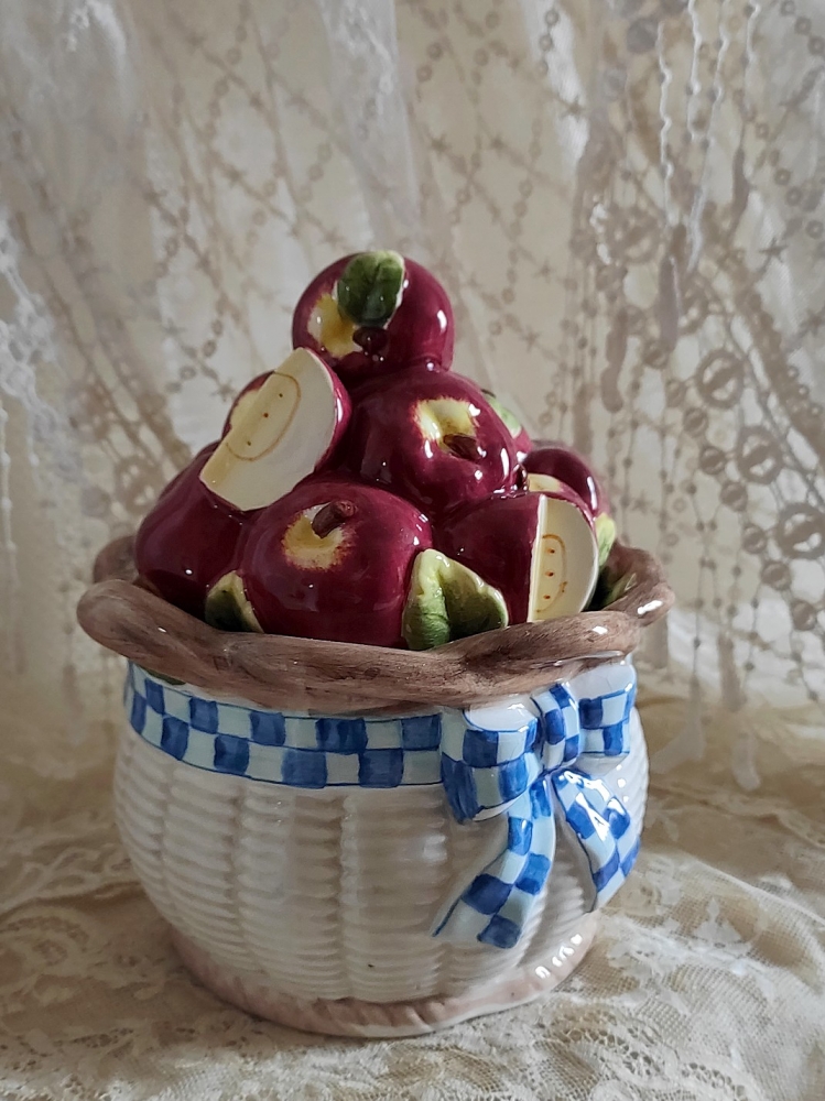 Pot barbotine panier de pommes