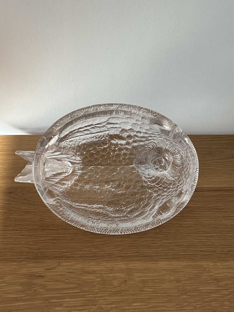 Beurrier cocote en verre moulé pressé 