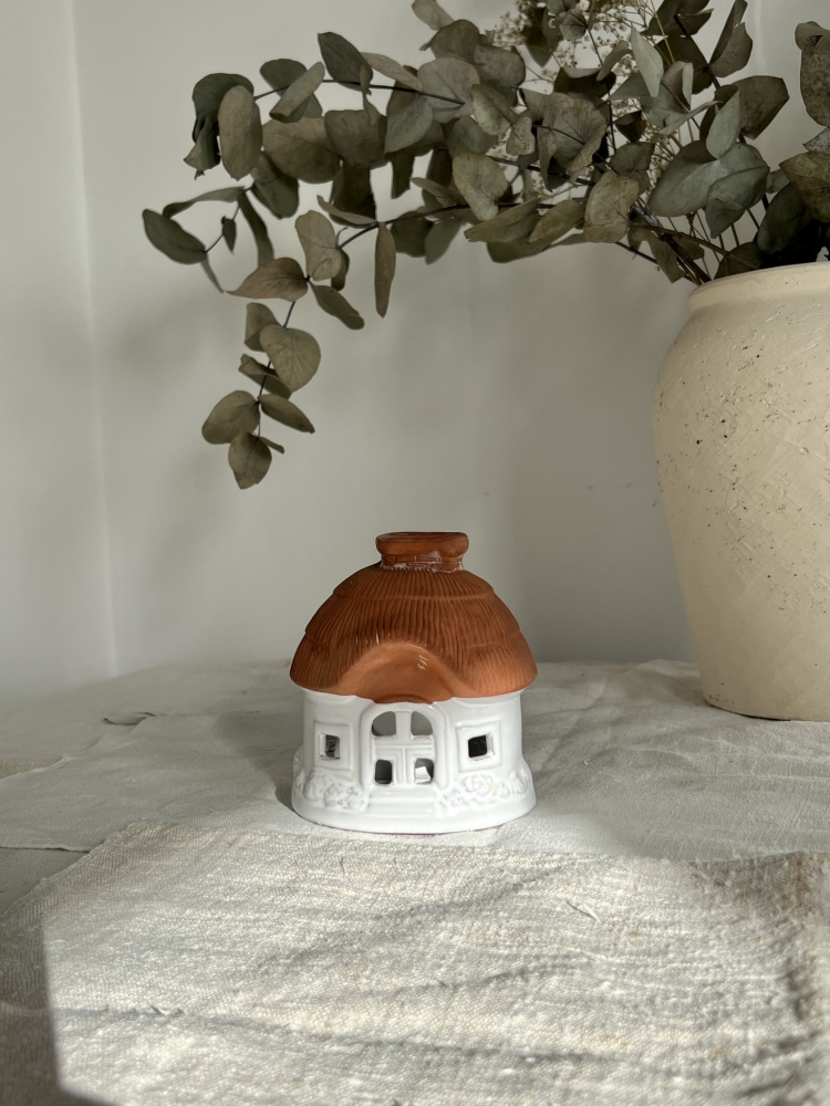 Photophore vintage céramique maison cottage core