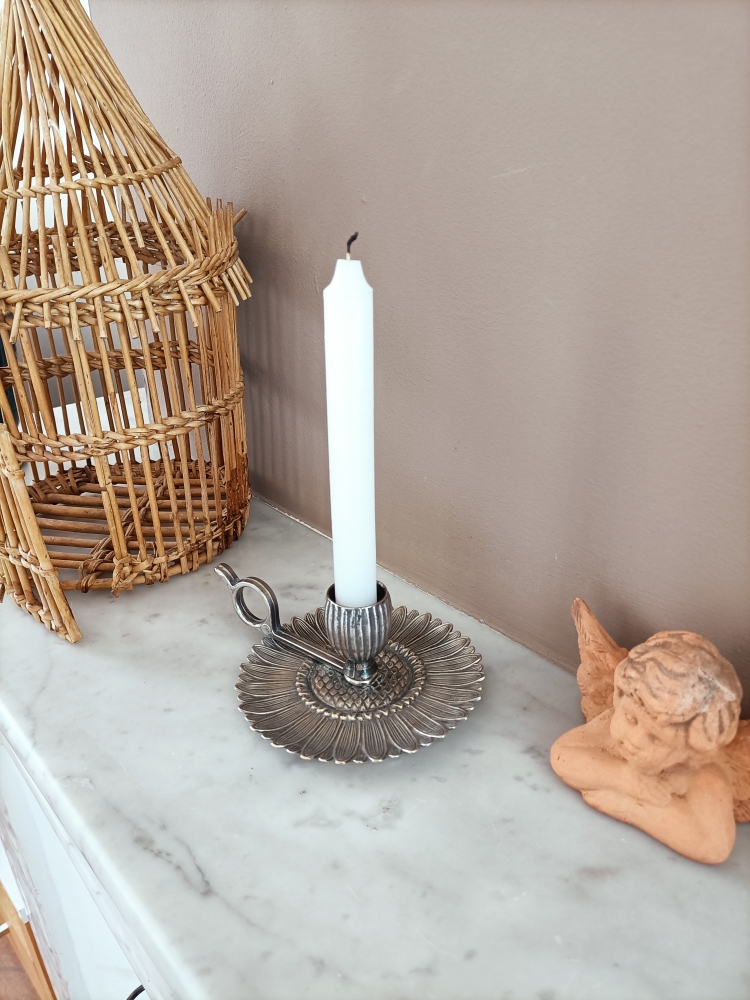 Bougeoir rat de cave forme marguerite 