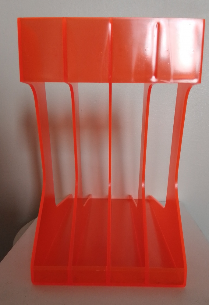 Range disques vinyles vintage orange