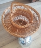 Porte-bouteilles en rotin vintage 