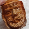 Boite visage bois sculpté