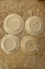  4 assiettes à dessert vintage porcelaine bleue et blanche dépareillées - Cottage core - Lot C