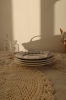  4 assiettes à dessert vintage porcelaine bleue et blanche dépareillées - Cottage core - Lot C