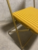 Chaise pliante Lafuma vintage, velours jaune moutarde