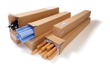 Long corrugated cardboard folding box