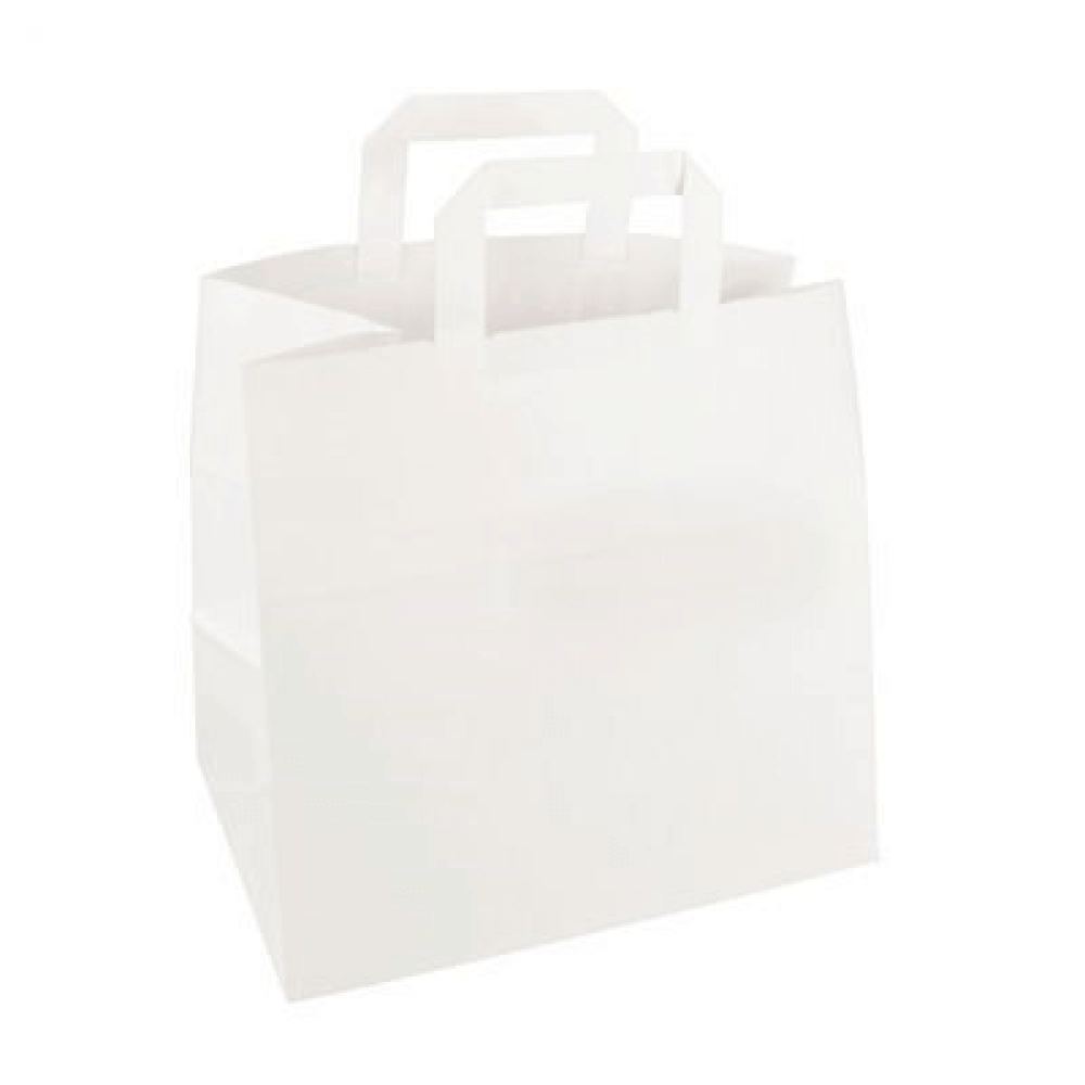 Paper bags with folded handles