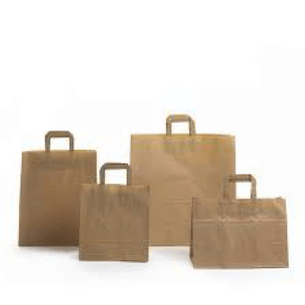 Paper bags with folded handles