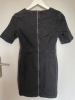 ROBE JEAN/SIMILI CUIR NOIRE