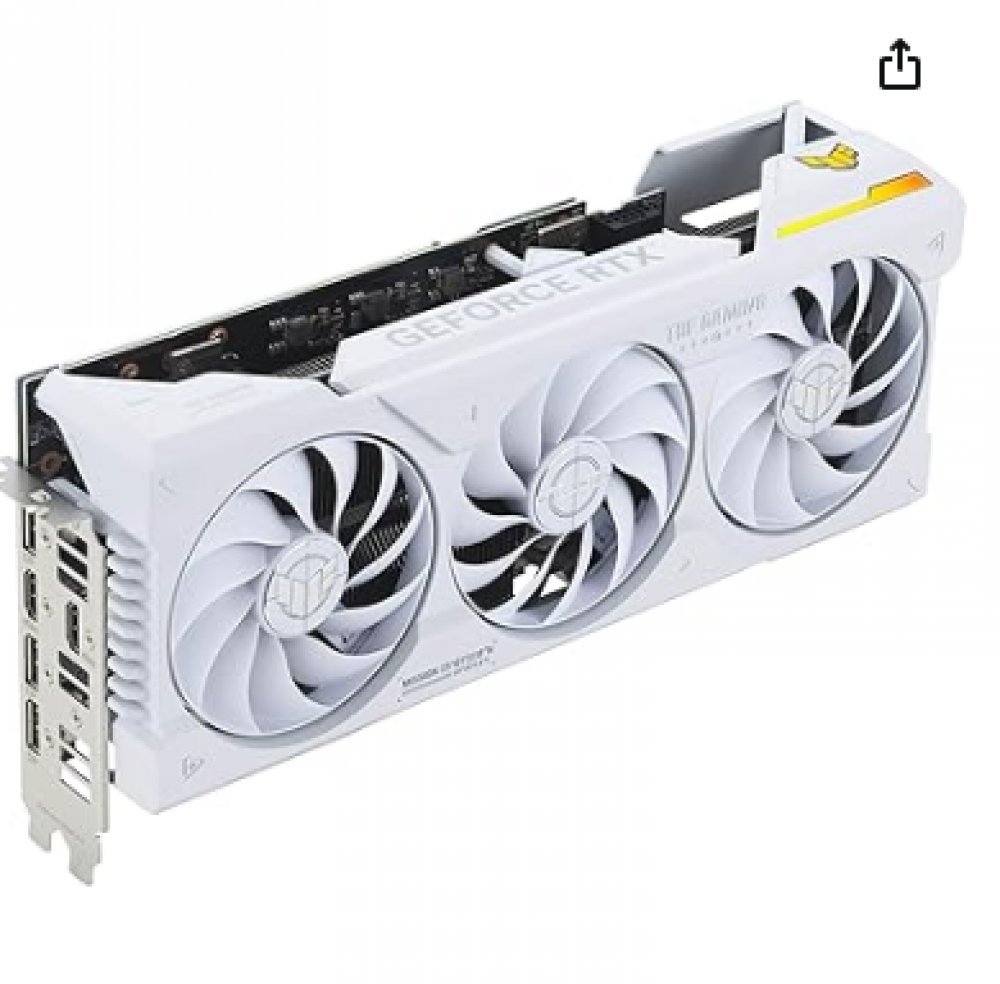 ASUS TUF Gaming NVIDIA GeForce RTX 4070 Ti Super White OC Edition – Carte Graphique Gaming (16GB GDDR6X, PCIe 4.0, HDMI 2.1a, DisplayPort 1.4a)