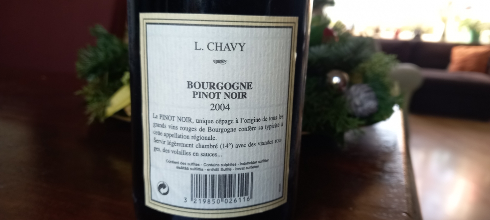 Bourgogne pinot noir 2004