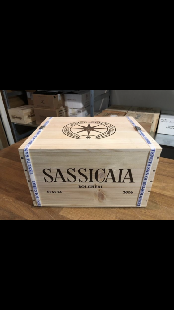 Caisse bois 6 X 75cl SASSICAIA 2016 - 100/100 PARKER
