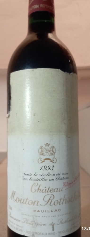 MOUTON ROTHSCHILD GRAND CRU CLASSE 1993 ETIQUETTE USA