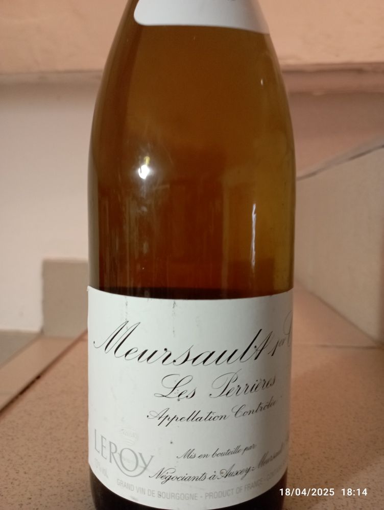 DOMAINE LEROY MEURSAULT 1ER CRU LES PERRIERES 1999