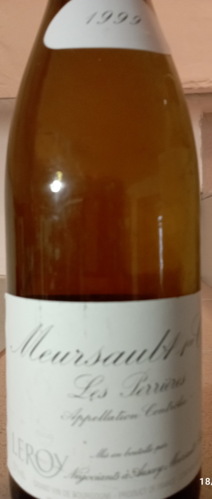 DOMAINE LEROY MEURSAULT 1ER CRU LES PERRIERES 1999
