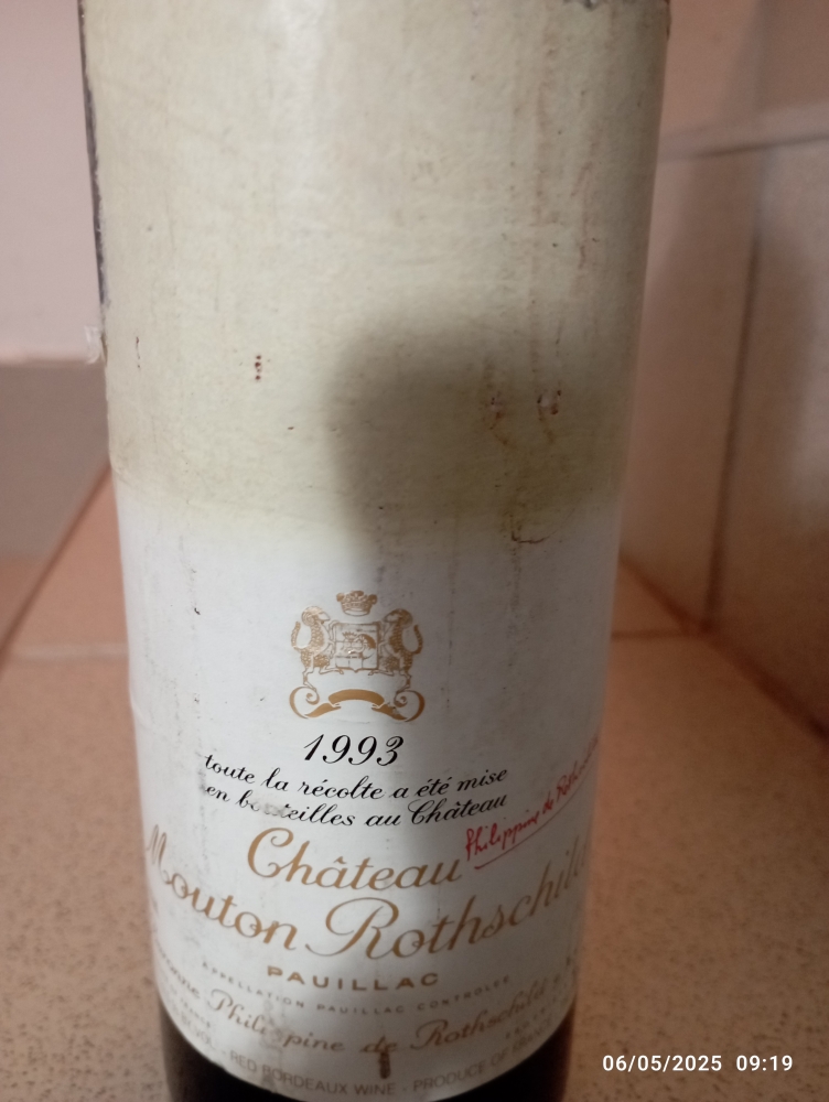 MOUTON ROTHSCHILD GRAND CRU CLASSE 1993 ETIQUETTE USA
