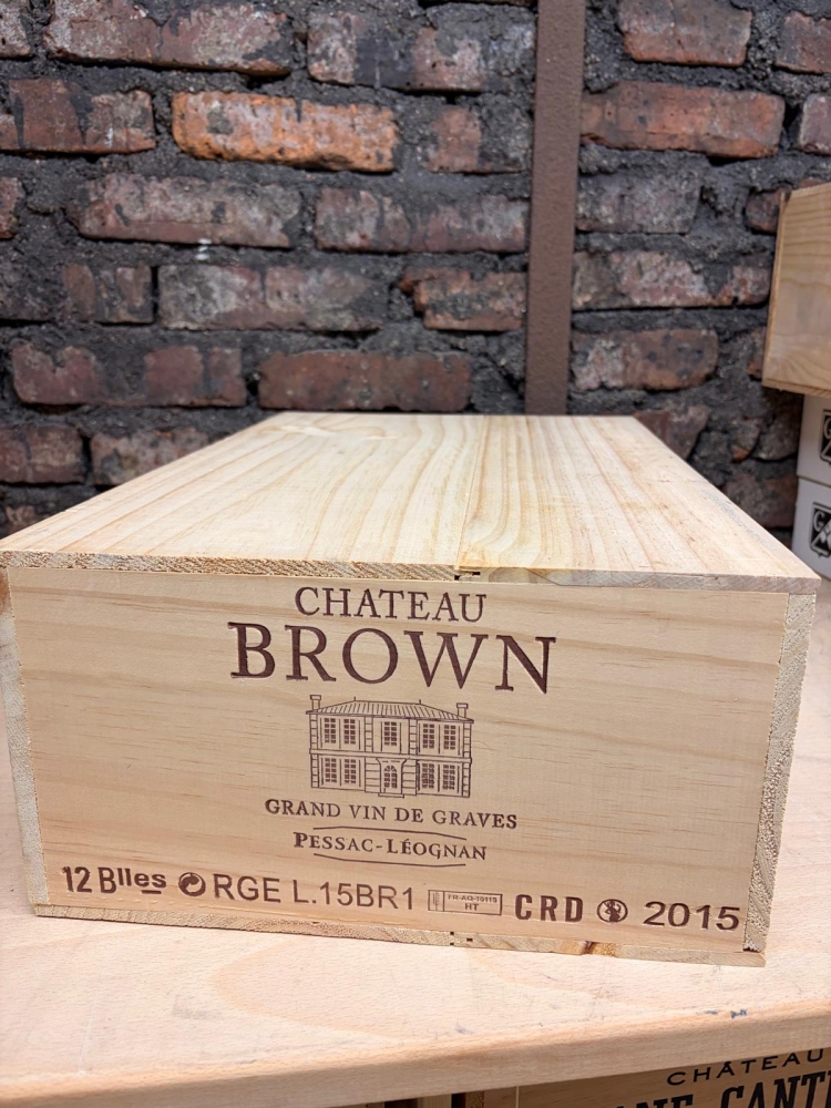 Château Brown 2015 – Caisse bois d’origine – 12 bouteilles