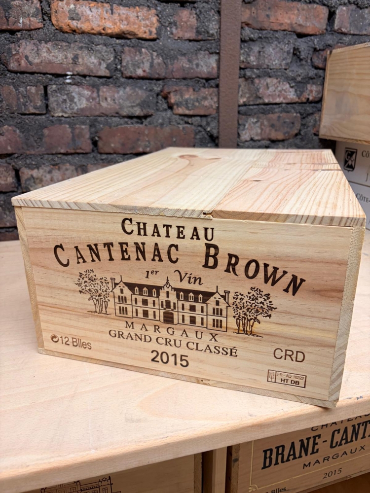 Cantenac Brown 2015 – Margaux – Caisse bois d’origine – 12 bouteilles