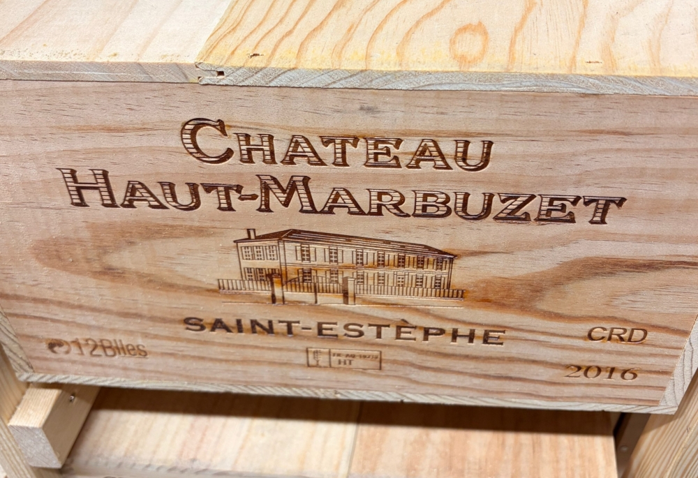 Haut‑Marbuzet 2016 – Caisse bois d’origine – 12 bouteilles