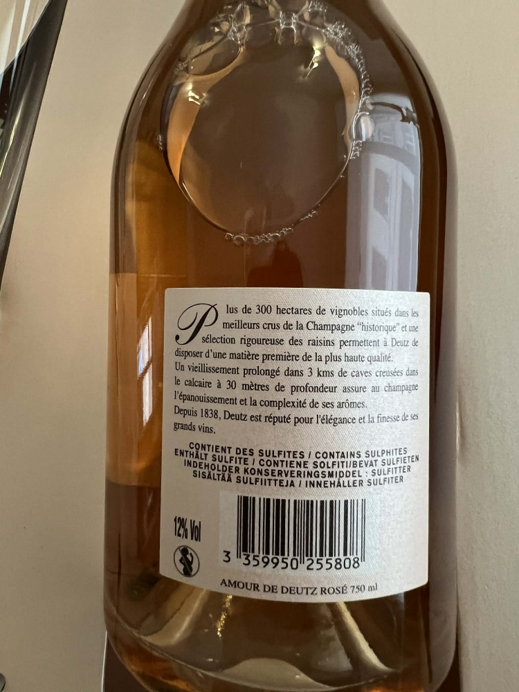 Coffret Champagne Rosé Amour de DEUTZ et ses coupes en crystal 