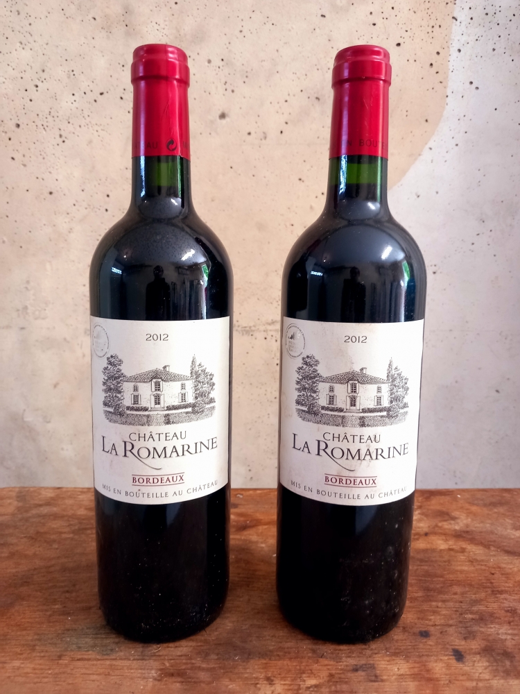 Lot de 2 bouteilles Château La Romarine Bordeaux 2012 – Médaille d'Argent 2013