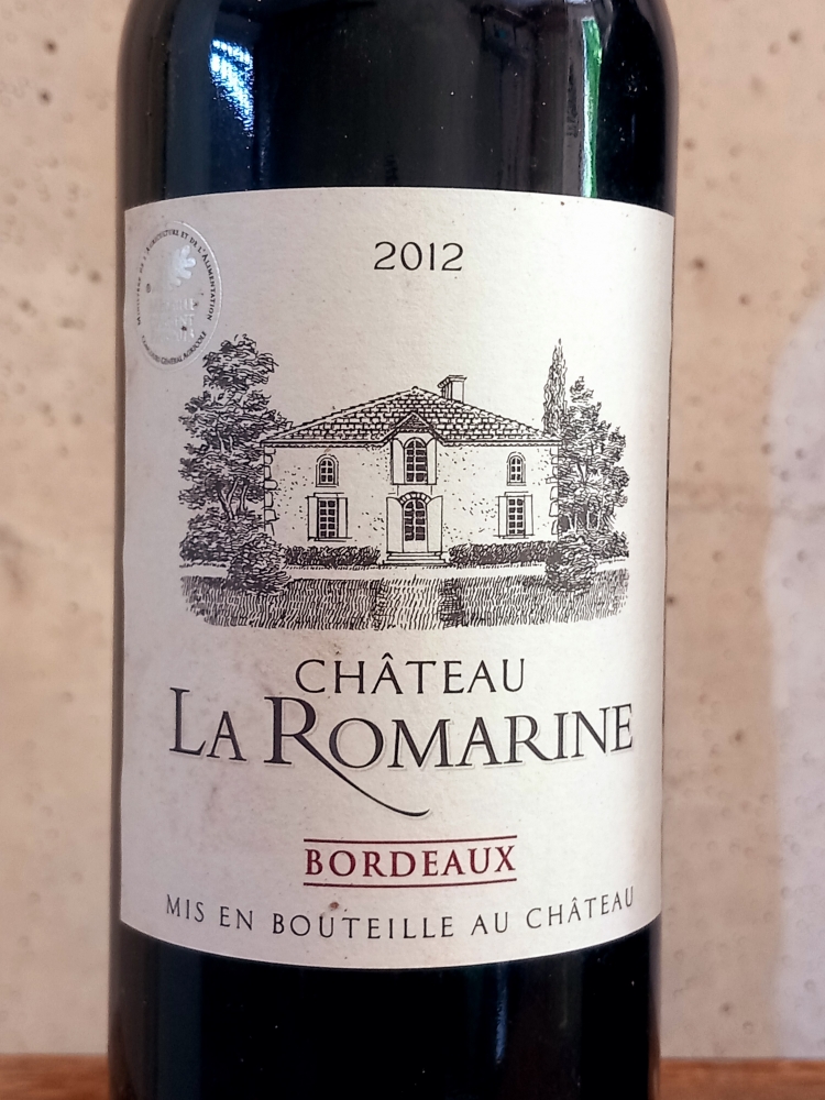 Lot de 2 bouteilles Château La Romarine Bordeaux 2012 – Médaille d'Argent 2013