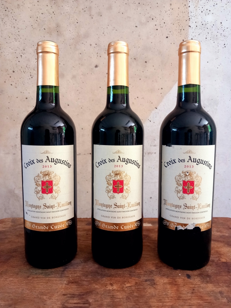 Lot de 3 Montagne Saint-Emilion - Croix des Augustins - 2013 - 75 cl
