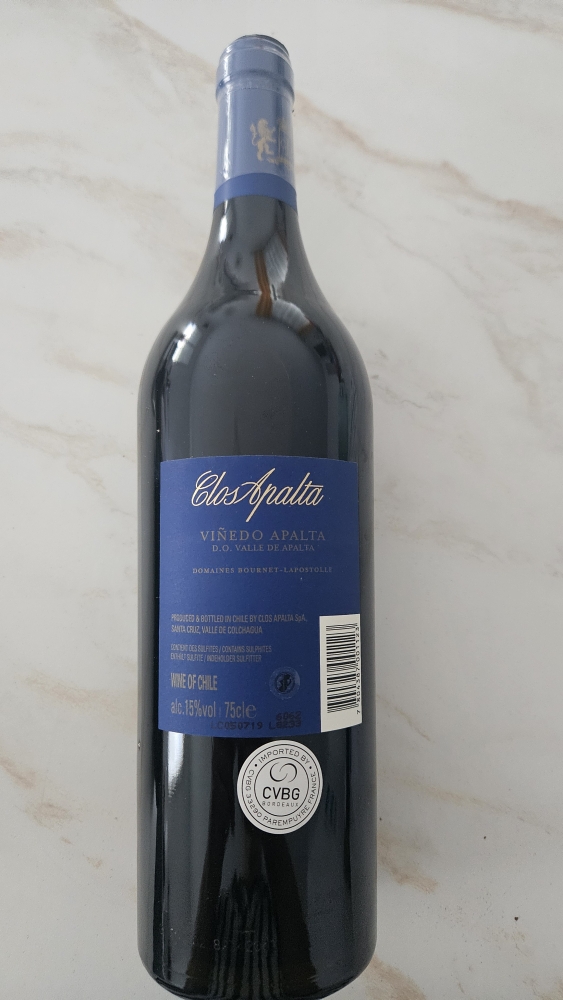 2 bouteilles de Clos Apalta 2016
