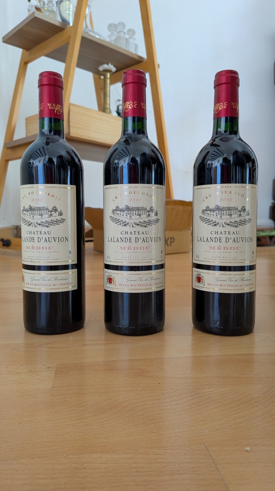 Lot 3 bouteilles Château Lalande d’Auvion 2010 – Médoc Cru Bourgeois