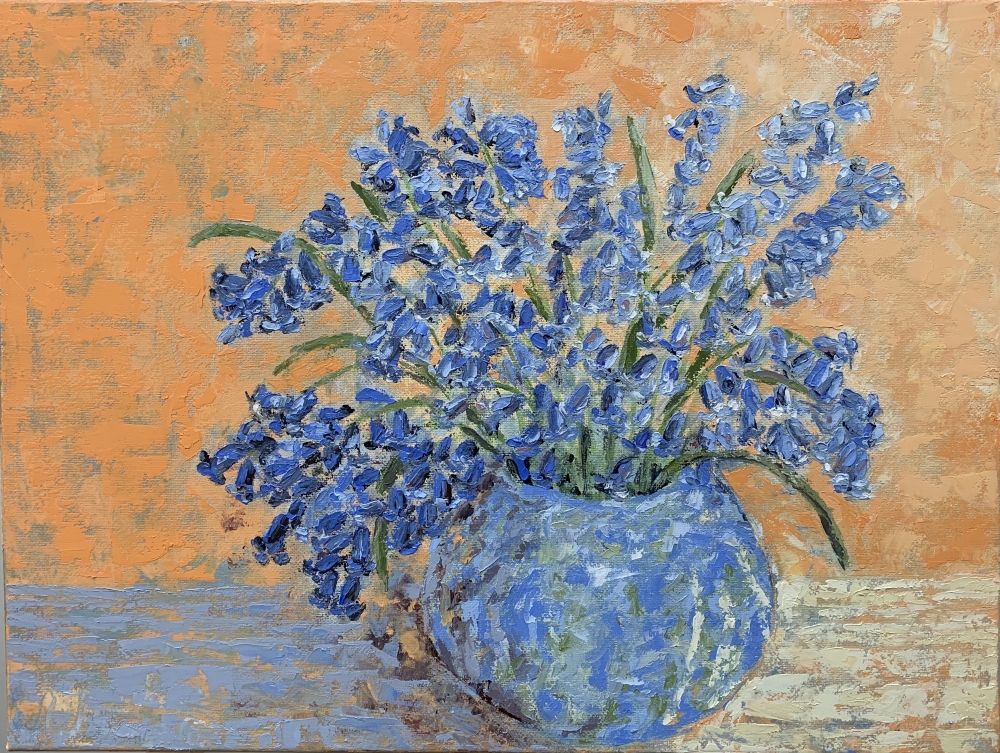 Bluebells in a vase