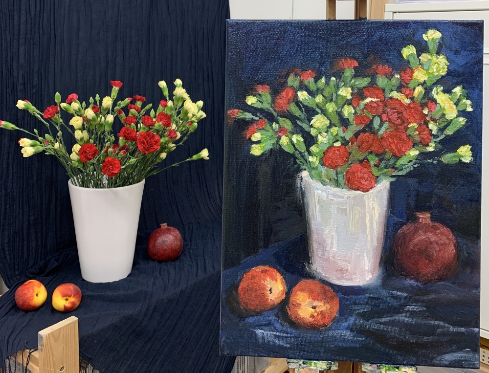 Still life with carnations