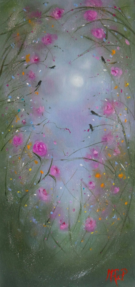 Moonlight vintage roses