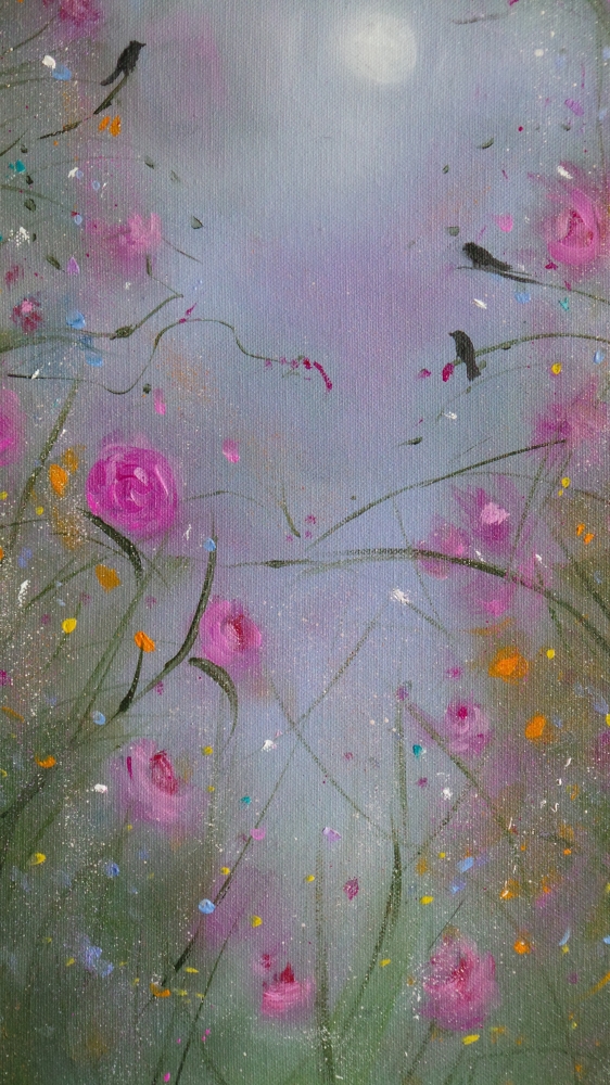 Moonlight vintage roses