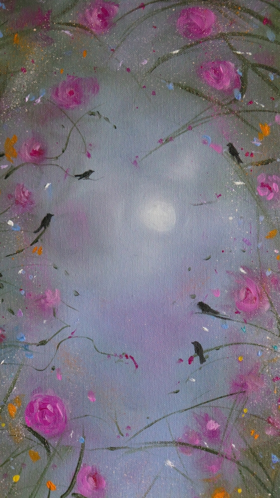 Moonlight vintage roses