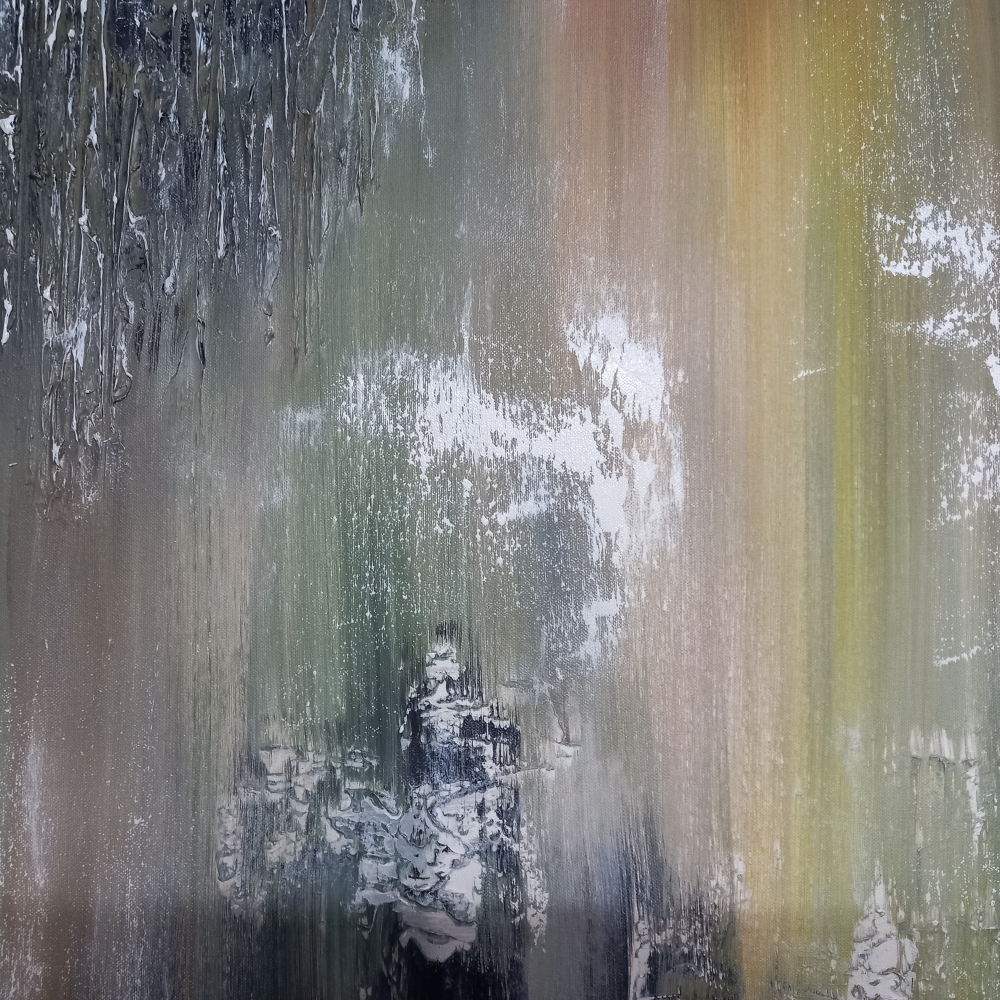 XL Morning Dew 120 x 50cm Textured Abstract Painting